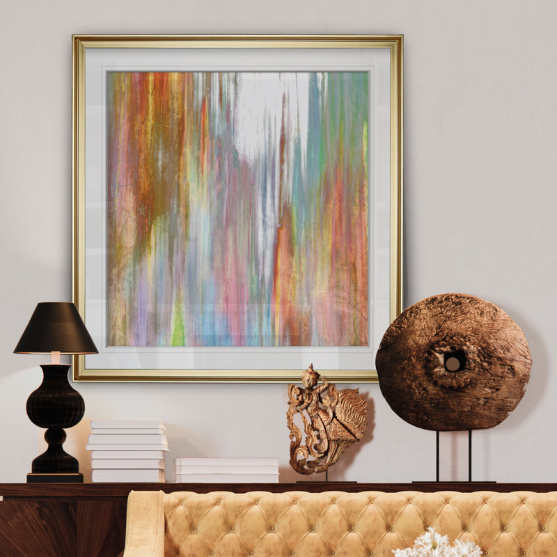 « trompe i », peinture, H 16 po x l 16 po x P 2 po, Cadre doré