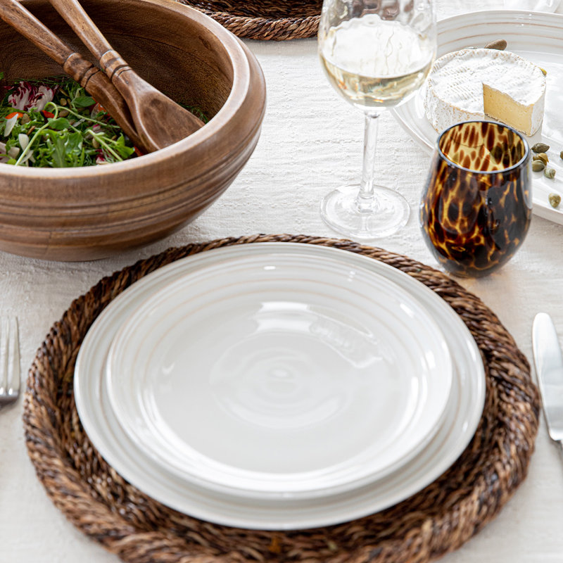 Bilbao Dessert/Salad Plate, Whitewash