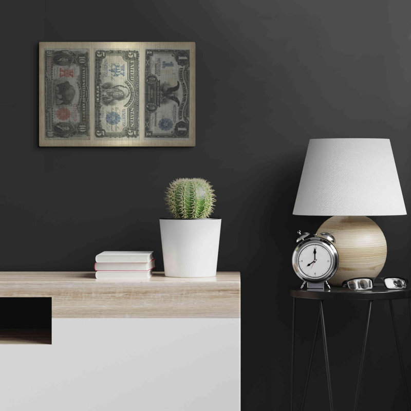Art mural antique «Antique monnaie VI» par Vision Studio, H 16 po x l 24 po
