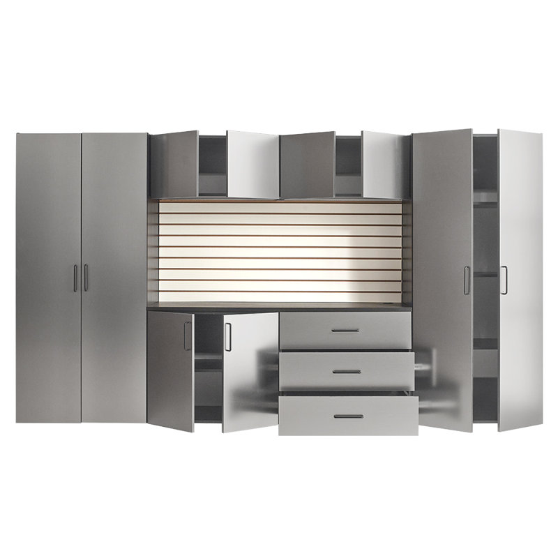 Astro Series 128 In. W X 79 In. H X 20 In. D Garage Cabinet Set A (7-Piece), Cabinet