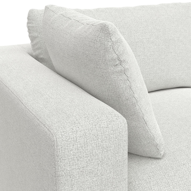 Jasmine Gray Fabric Modular Sofa and Ottoman Set