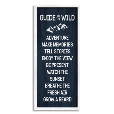 Panneau humoristique «Wild Adventure Mountain Rules» par Lil 'Rue - impression