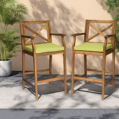 Tabourets de bar durables en bois d'acacia, style maison de campagne pour la maison