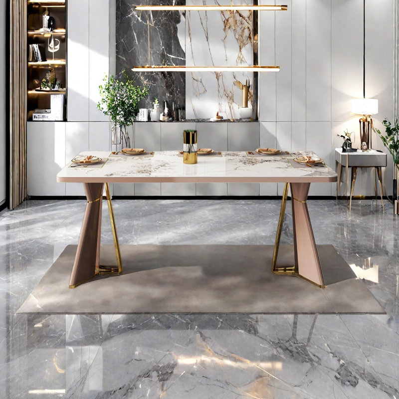 Elegant and simple dining table, 29.53"H x 55.12"L x 31.5"W