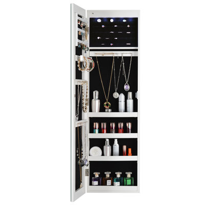 Chouchou 3.15'' Wide Wall Medium Density Fiberboard (MDF) Jewelry Armoire