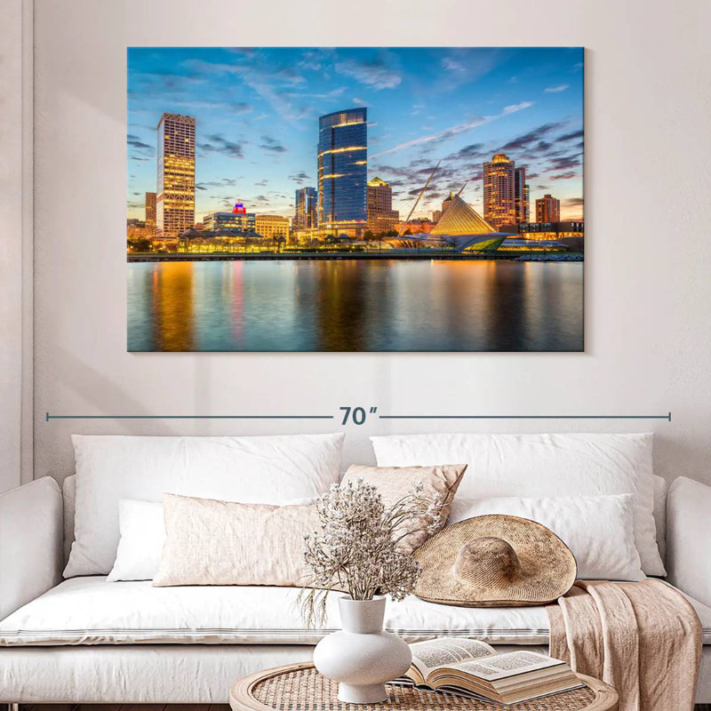 Tergel Milwaukee Cityscape, 34" H x 51" W