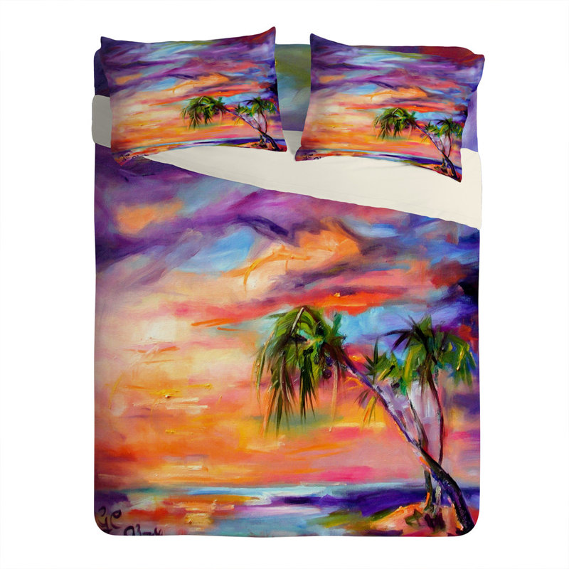 Florida Palms Beach Pillow Case, King
