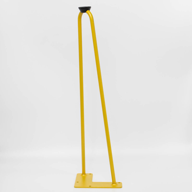 Mid Century Modern Hairpin Furniture Legs, 18" H, Sunflower (Yellow)