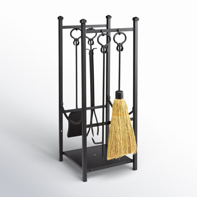 Bethune 12.5"" W x 12.5"" D Metal Log Rack -  Lark Manor™, 13409 BK