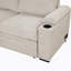 Canapé-lit polyvalent en lin avec repose-pieds pour espaces compacts et confort-1793217445