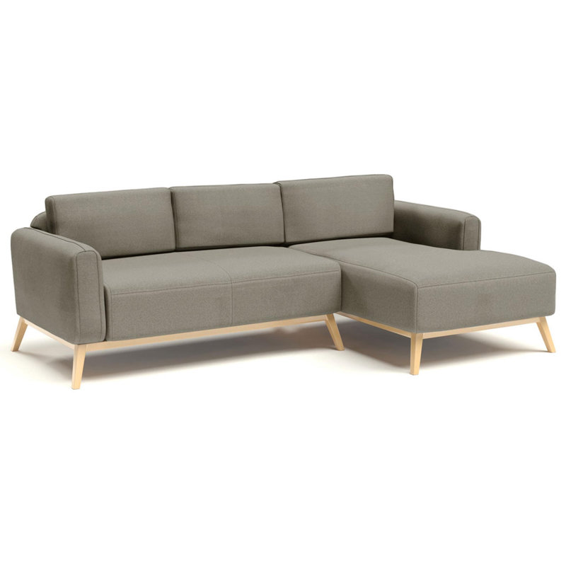 Joshua 3 Seater Corner Sofa , Grey, Right Hand Facing