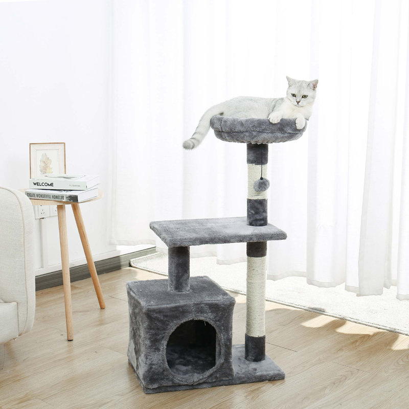 Arbre à chat pour animaux de compagnie, Gris