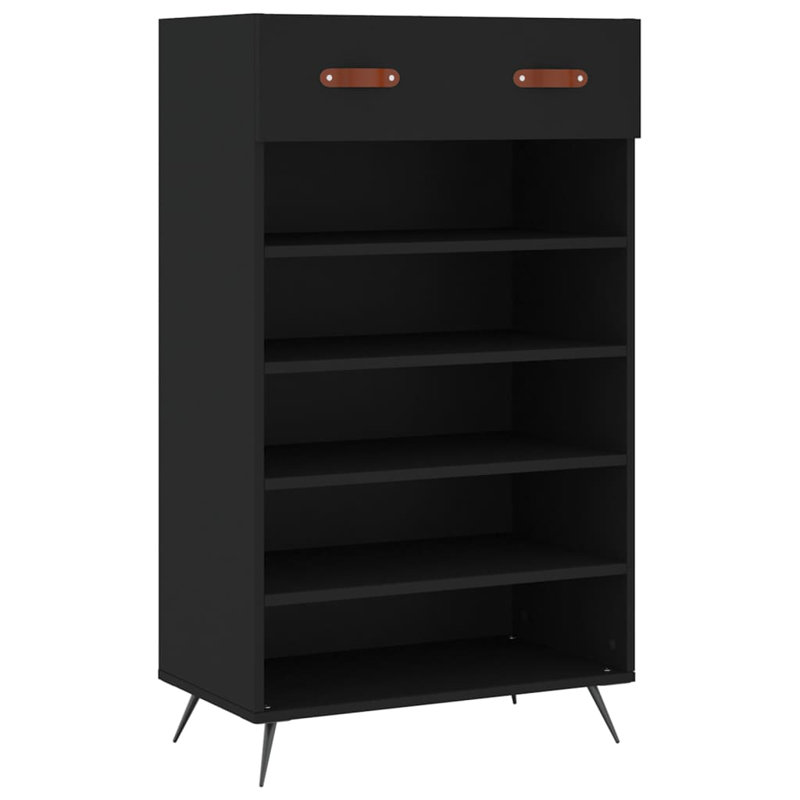 10 Pair Shoe Storage Cabinet, Black