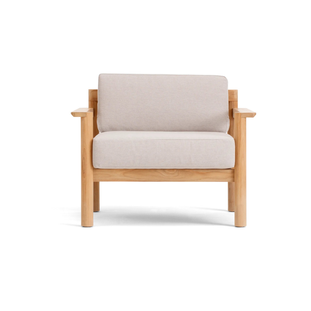 Haven Teak Outdoor Chair with Sunbrella Cushions Neighbor Cushion 