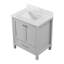 Meuble-lavabo autoportant de 76 cm avec lavabo et armoire de rangement en bois massif