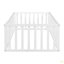 Structure de lit simple en bois avec clôture et porte-1554489004-1554489003