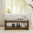 Accent Bench With Lower Shelf Shoe Rack, Padded Seating Bench-536424863-531177045