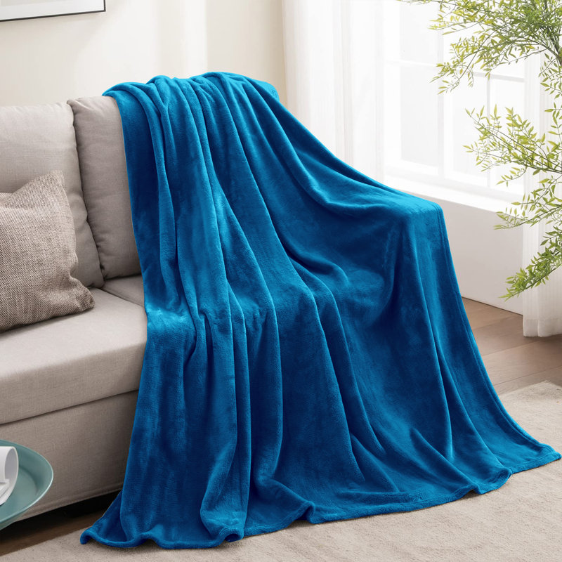 Adamczyk Machine Tufted Throw Blanket, W200 x L240cm, Teal