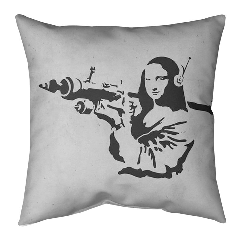 Reversible Throw Pillow, 20" x 20", Poly Twill