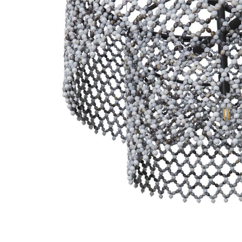 Beaded Imfibinga Bead 3-Tier Chandelier