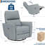 Fauteuil inclinable électrique pivotant avec support USB et lombaire pour le salon-1111227635