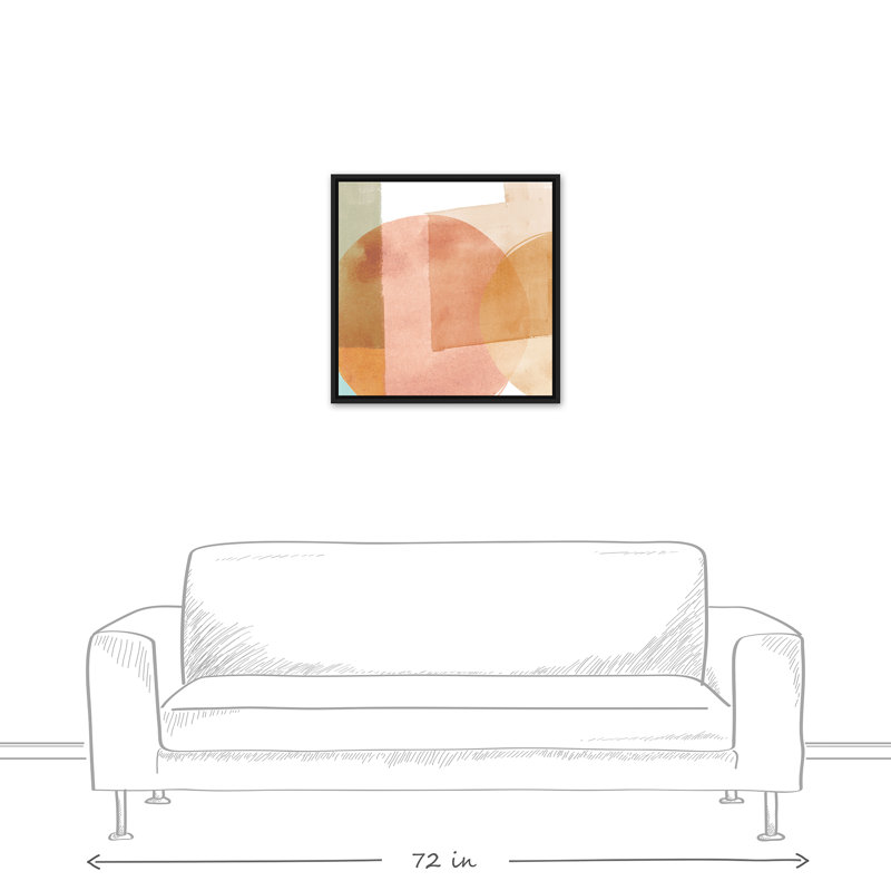 Toile flottante encadrée moderne, L 25,75 po x H 25,75 po