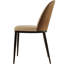 Chaise de salle à manger rembourrée moderne, chaise d'appoint à dossier courbé de style Mid-Century, pieds d'appoint en bois massif de cuisine minimaliste-483751075