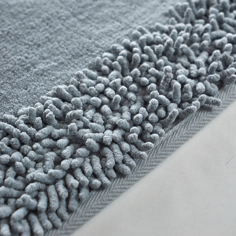 Ensemble de tapis de bain Premium (2 pièces), gris, 19,7 po x 23,6 po et 23,6 po x 39,4 po | 100% polyester, hauteur des poils de 15 mm, dessous antidérapant, antibactérien | Lavable à la machine pour un entretien facile, parfait pour la décoration de salle de bain