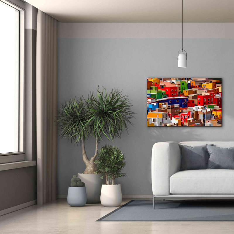 'Color town' by Ata Alishahi, Giclee Canvas Wall Art, 26" H x 40" W x 1.5" D