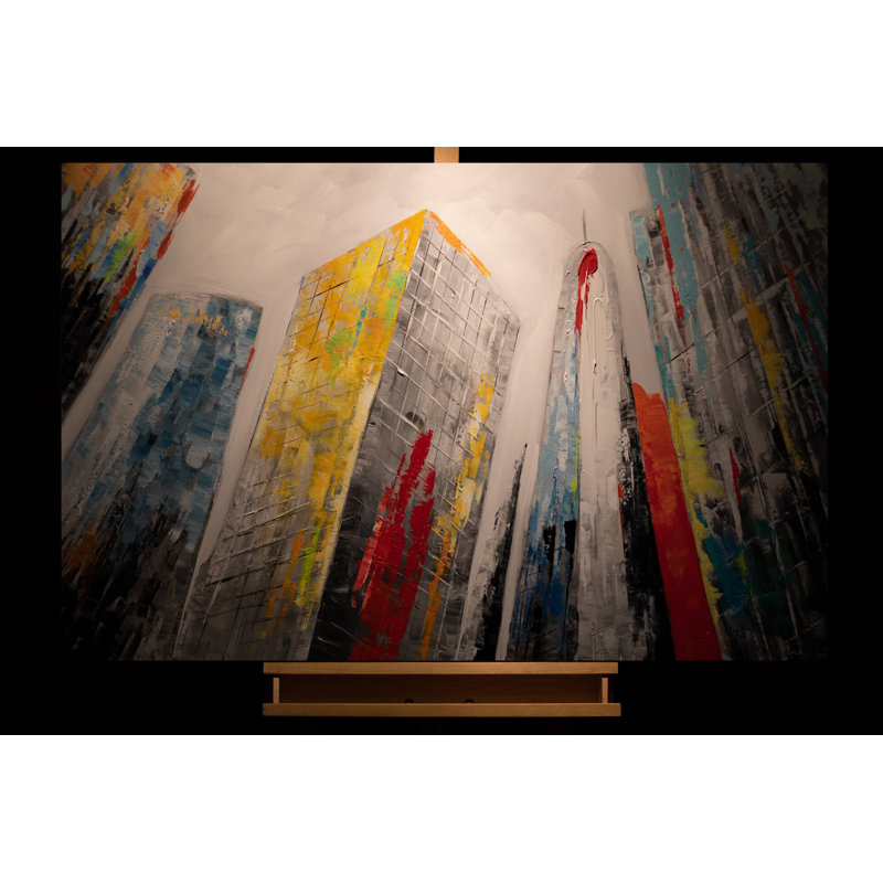 City of Giants Hand Painted Acrylic Painting