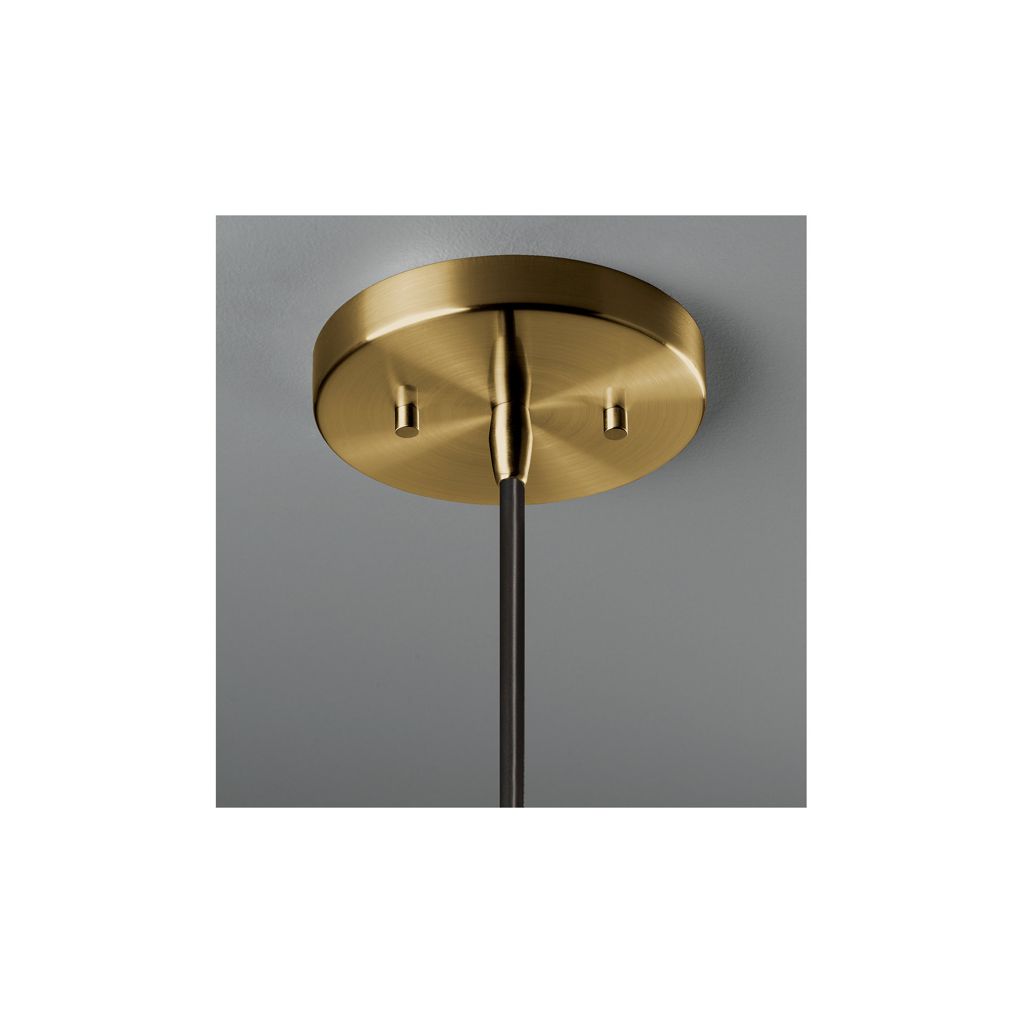Leni Ceramic Dimmable Pendant, Matte White, Antique Brass