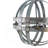4 - Light Galvanized Chandelier, Hanging Light Fixture with Adjustable Chain for Kitchen Dining Room Foyer Entryway, Bulb Not Included