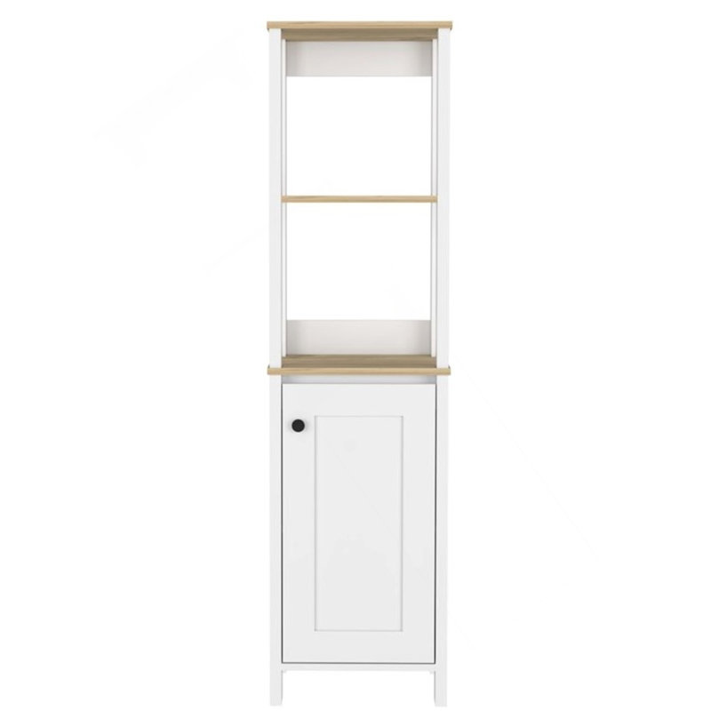 St. Clair Linen Cabinet, Two Interior  Shelves, Two Open Shelves, Single Door, Multicolor