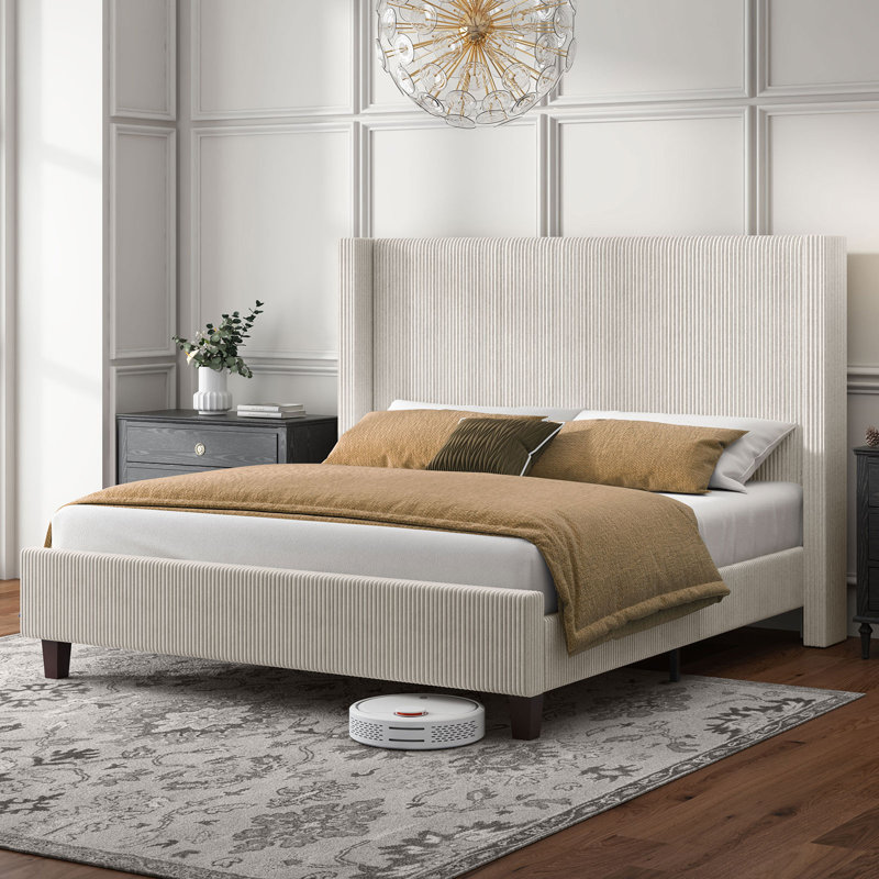 Wauseon Corduroy Upholstered Bed