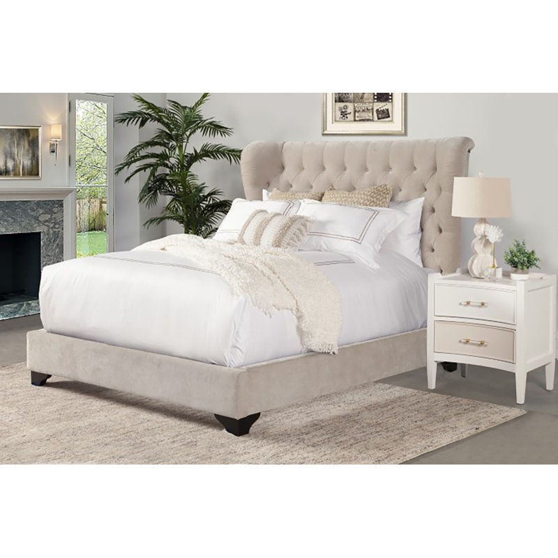Lit tapissier standard Ato, Naturel, Grand