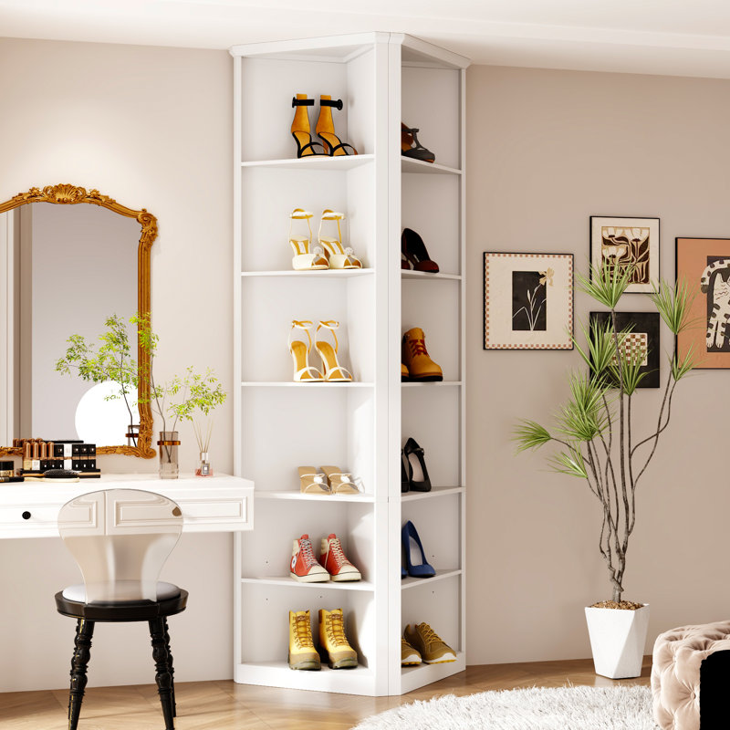 Two Piece Corner Shoe Rack