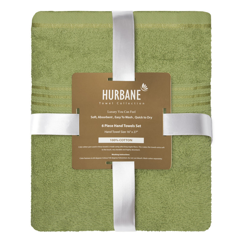 550 Series 100% Cotton Midweight Hand Towel, Sage Green