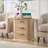 22 Inch Wide Fluted Nightstand with Charging Station-875919338