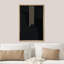 Motif géométrique noir sur fond gris à rayures, formes abstraites et minimalistes, décoration murale nordique contemporaine sur toile-97558817-97558818-119460983