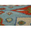 Tapis indien géométrique Kazak bleu 8 x 10