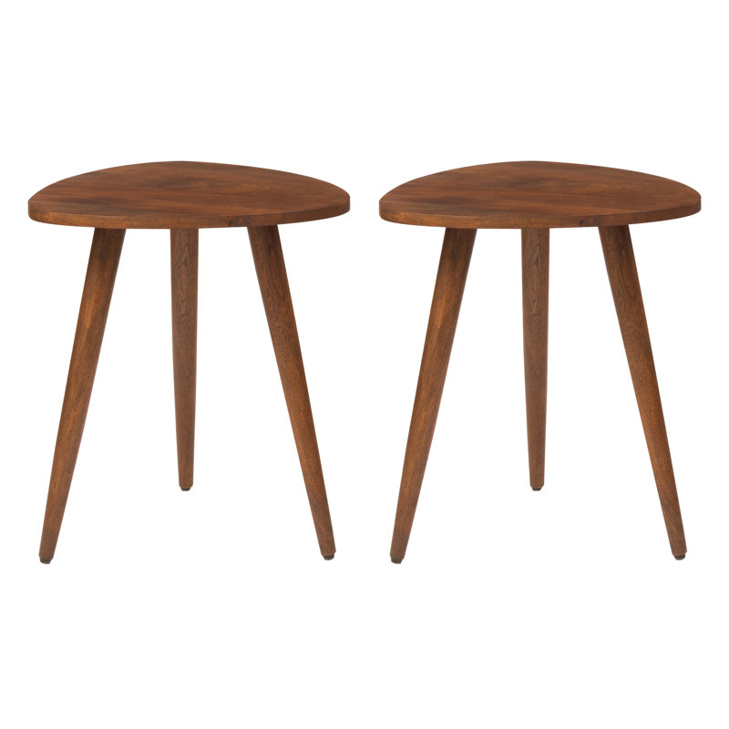 Axel Solid Wood End Tables, 18" H x 16" W x 16" D, Walnut