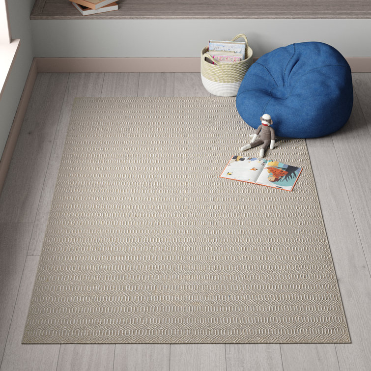 Tapis beige tissé à la main
