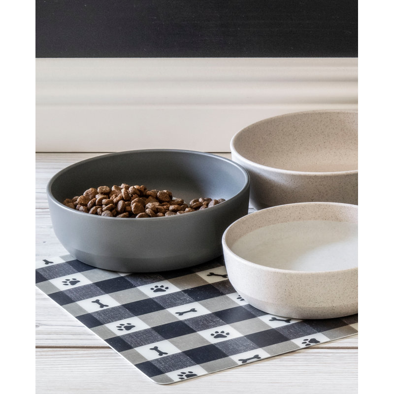 Tarhong Anti-Skid Pet Bowl, Gray, Medium (3.25 cups / 26 fluid oz)