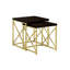 Ensemble de 2 tables gigognes d'appoint - tables de bout décoratives en métal pour le salon ou la chambre à coucher-1906549670-1906549671