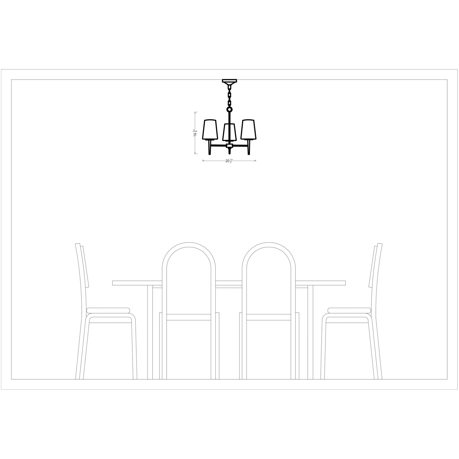 Erlandson 5 - Light Steel Dimmable Chandelier, Brushed Nickel, 16 3/4" H x 20 1/2" W x 20 1/2" D, 100W A19 Medium