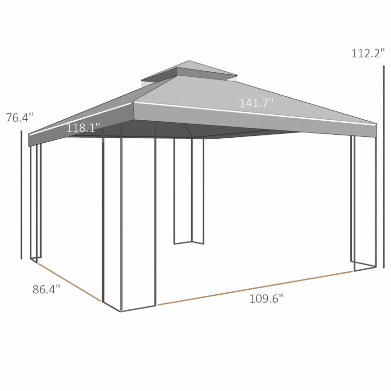 Abri de jardin à double toit avec abri et abri de jardin
