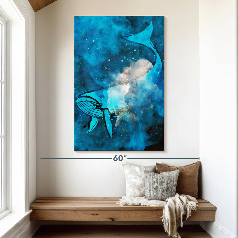 Brampt Whale In Blue, 51" H x 34" W