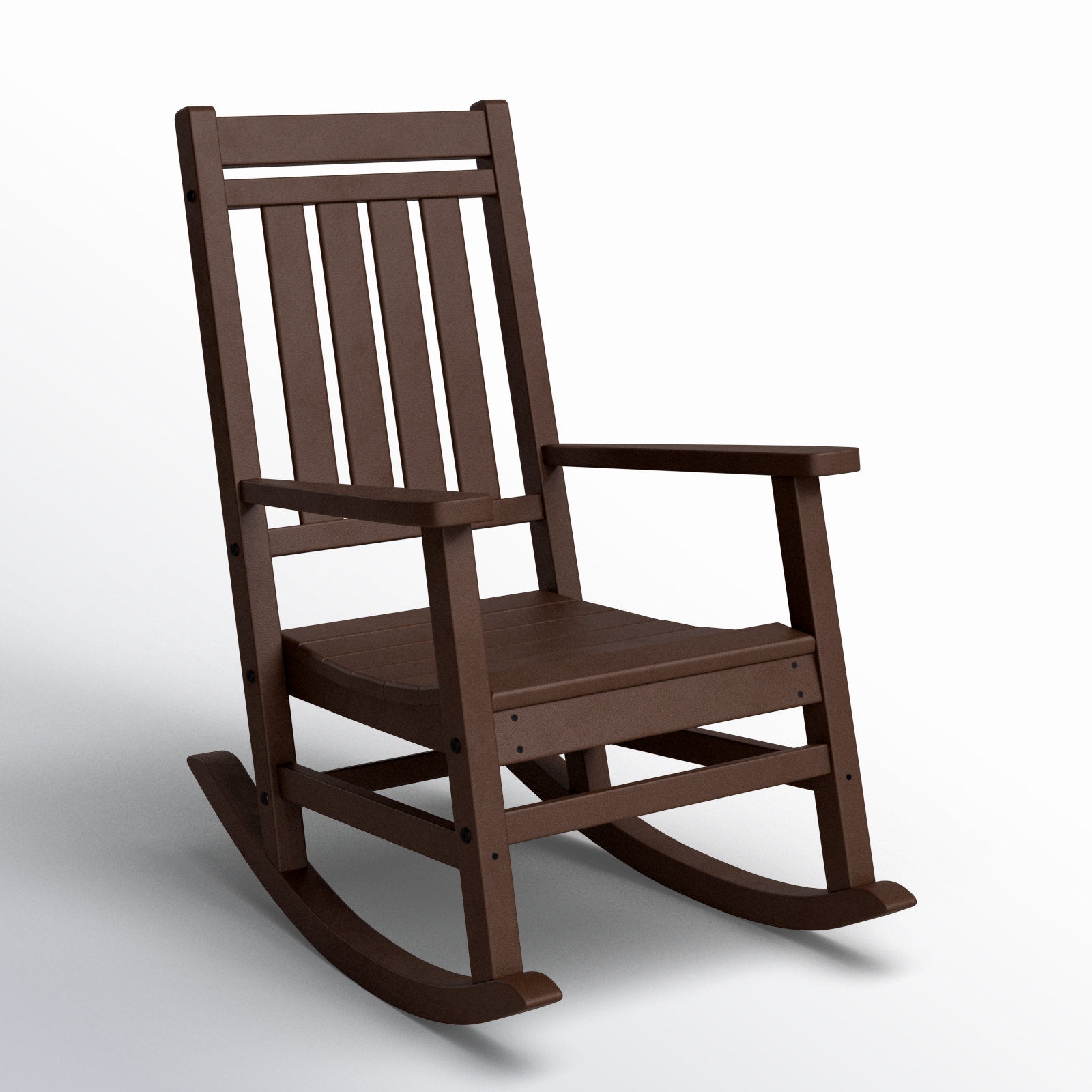 POLYWOOD® Estate Patio Rocking Chair, Mahogany