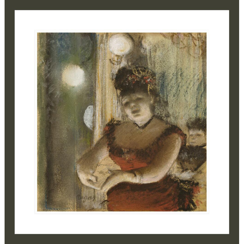 «Singer in a Café» par Edgar Degas, impression giclée encadrée, H 24,45 po x l 23,5 po