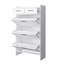 Étagère à chaussures à porte Shaker blanche matte - 2 tiroirs et rangement suffisant pour l'armoire principale